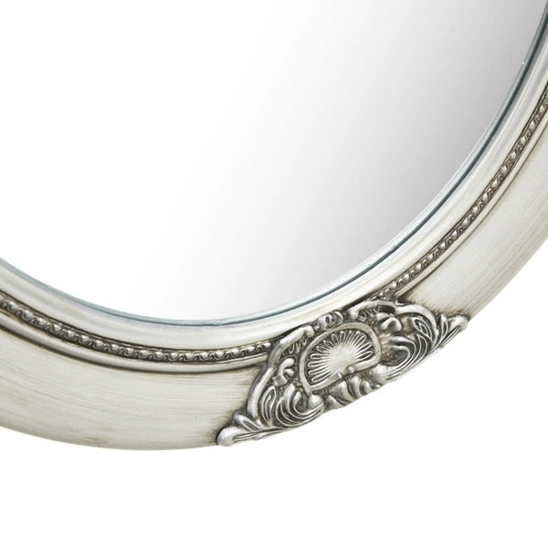 Wall Mirror Baroque Style 50X70 Cm Silver Mirrors