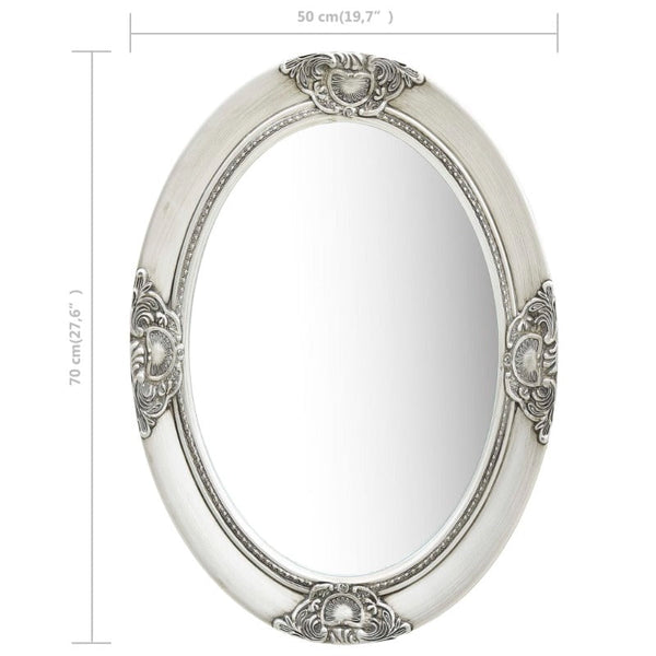 Mirrors Wall Mirror Baroque Style 50X70 Cm Silver