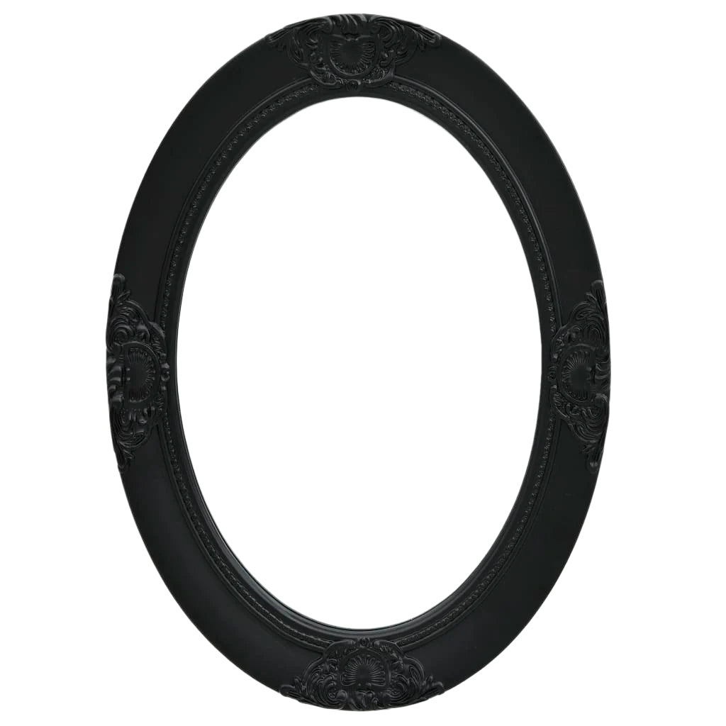 Wall Mirror Baroque Style 50X70 Cm Black Mirrors