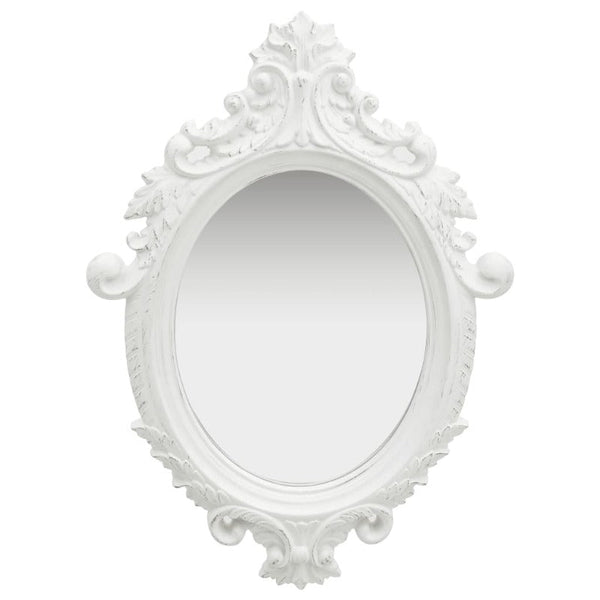 Wall Mirror Castle Style 56X76 Cm White Mirrors