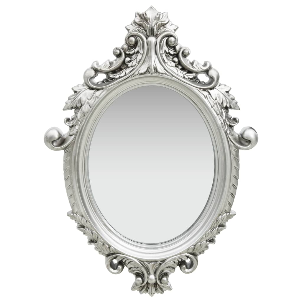Wall Mirror Castle Style 56X76 Cm Silver Mirrors