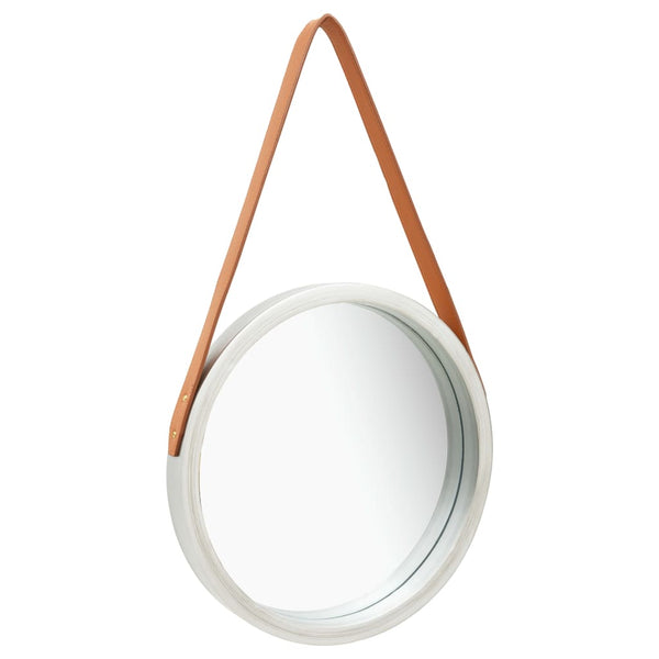 Wall Mirror With Strap 40 Cm Silver Mirrors