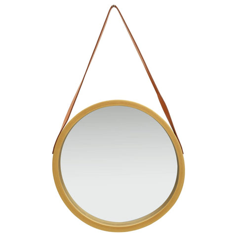 Wall Mirror With Strap 50 Cm Gold Mirrors