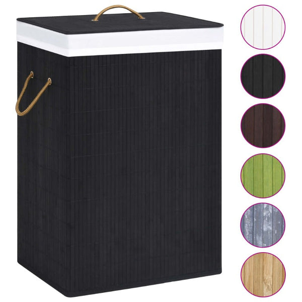 Bamboo Laundry Basket With 2 Sections 72