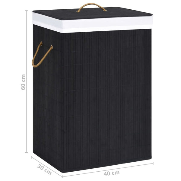 Bamboo Laundry Basket With 2 Sections 72