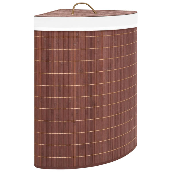 Bamboo Corner Laundry Basket Brown 60 Laundry Baskets & Hampers