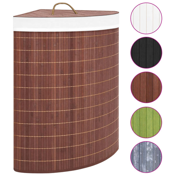 Bamboo Corner Laundry Basket Brown 60 Laundry Baskets & Hampers