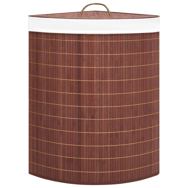 Bamboo Corner Laundry Basket Brown 60 Laundry Baskets & Hampers