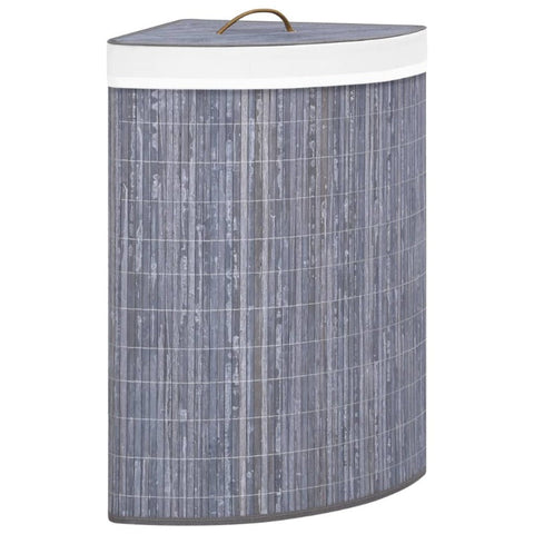Bamboo Corner Laundry Basket Grey 60
