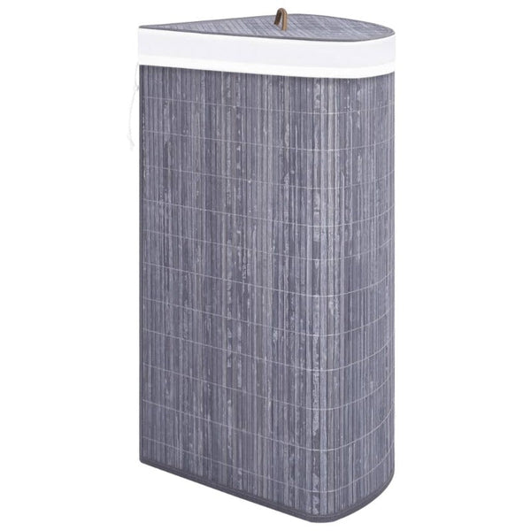 Bamboo Corner Laundry Basket Grey 60