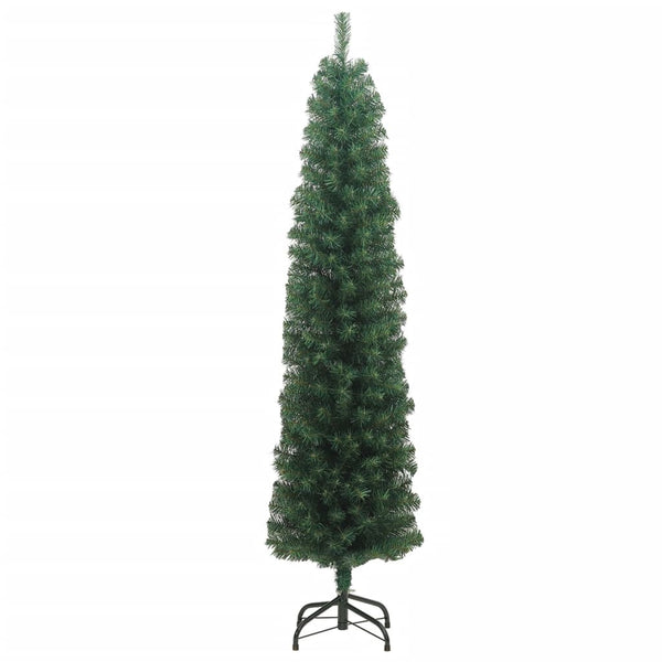 Vidaxl Slim Artificial Christmas Tree With Stand Green 210 Cm Pvc Seasonal Decorations