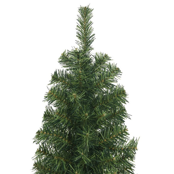 Slim Artificial Christmas Tree With Stand Green 240 Cm Pvc