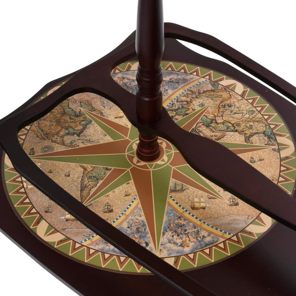 Freestanding Globe Bar Wind Stand Eucalyptus Wood Green Racks