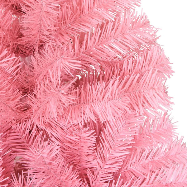 Vidaxl Artificial Christmas Tree With Stand Pink 210 Cm Pvc Seasonal Decorations