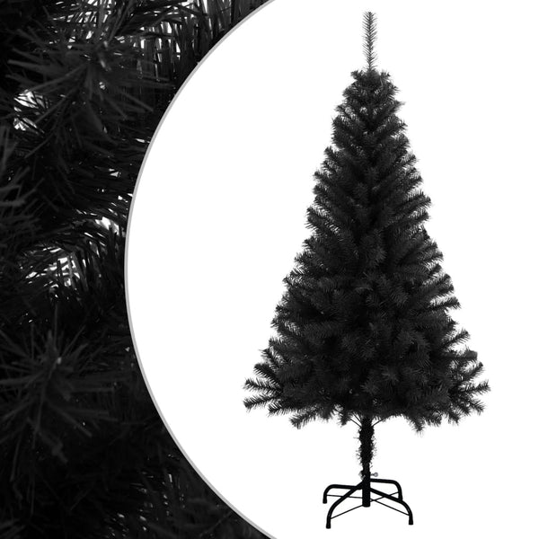 Vidaxl Artificial Christmas Tree With Stand Black 150 Cm Pvc Seasonal Decorations