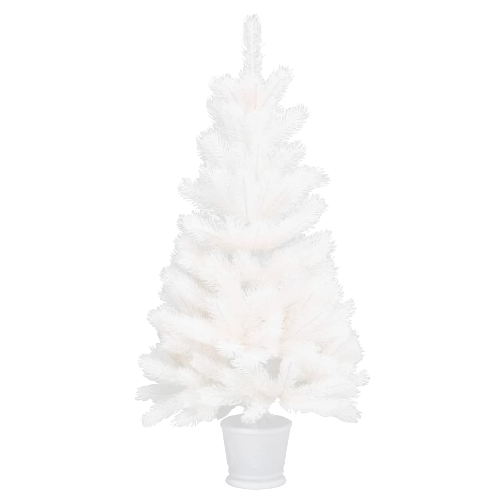 Artificial Christmas Tree Lifelike Needles White 90 Cm Seasonal Decorations
