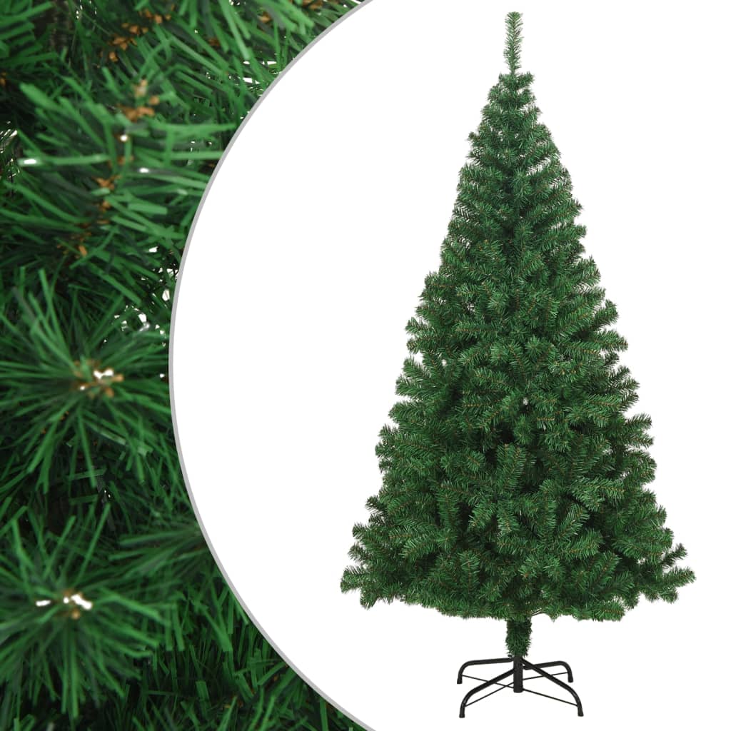 Artificial Christmas Tree With Thick Branches Green 210 Cm Pvc Seasonal Decorations