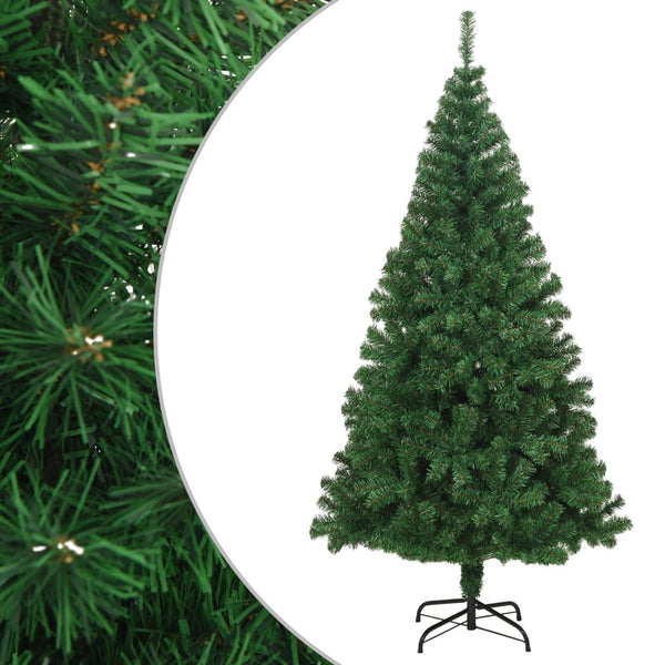 Artificial Christmas Tree With Thick Branches Green 210 Cm Pvc Seasonal Decorations