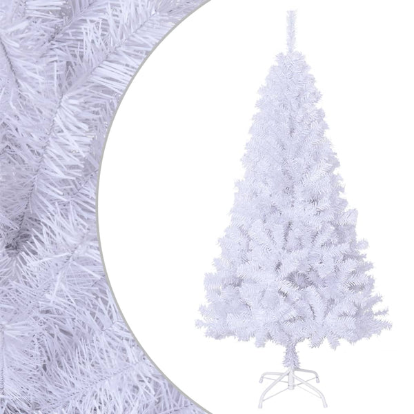 Artificial Christmas Tree With Thick Branches White 150 Cm Pvc Seasonal Decorations