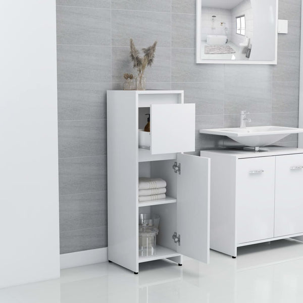 Bathroom Cabinet White 30X30x95 Cm Engineered Wood