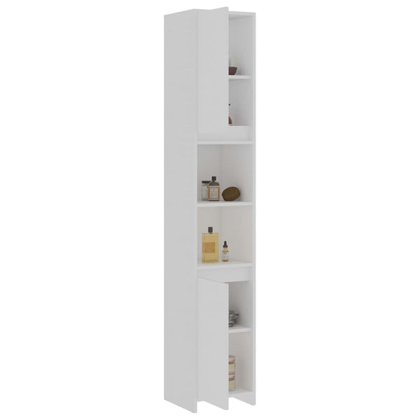 Bathroom Cabinet White 30X30x183.5 Cm Engineered Wood Bathroom Cabinets