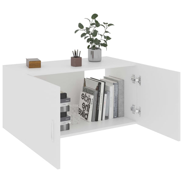 Wall Mounted Cabinet White 80X39x40 Cm Engineered Wood Cabinets & Cupboards