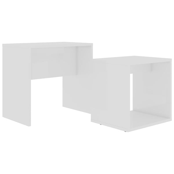 Coffee Table Set White 48X30x45 Cm Engineered Wood Coffee Tables