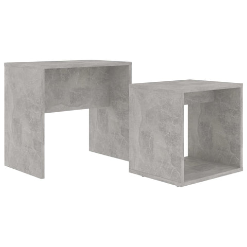 Coffee Table Set Concrete Grey 48X30x45cm Engineered Wood