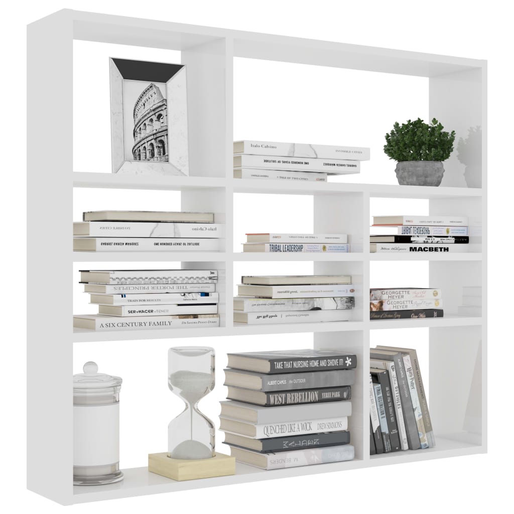 Wall Shelf White 90X16x78 Cm Engineered Wood Wall Shelves