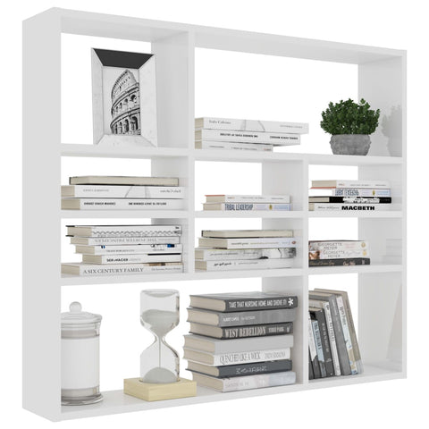 Wall Shelf White 90X16x78 Cm Engineered Wood Wall Shelves