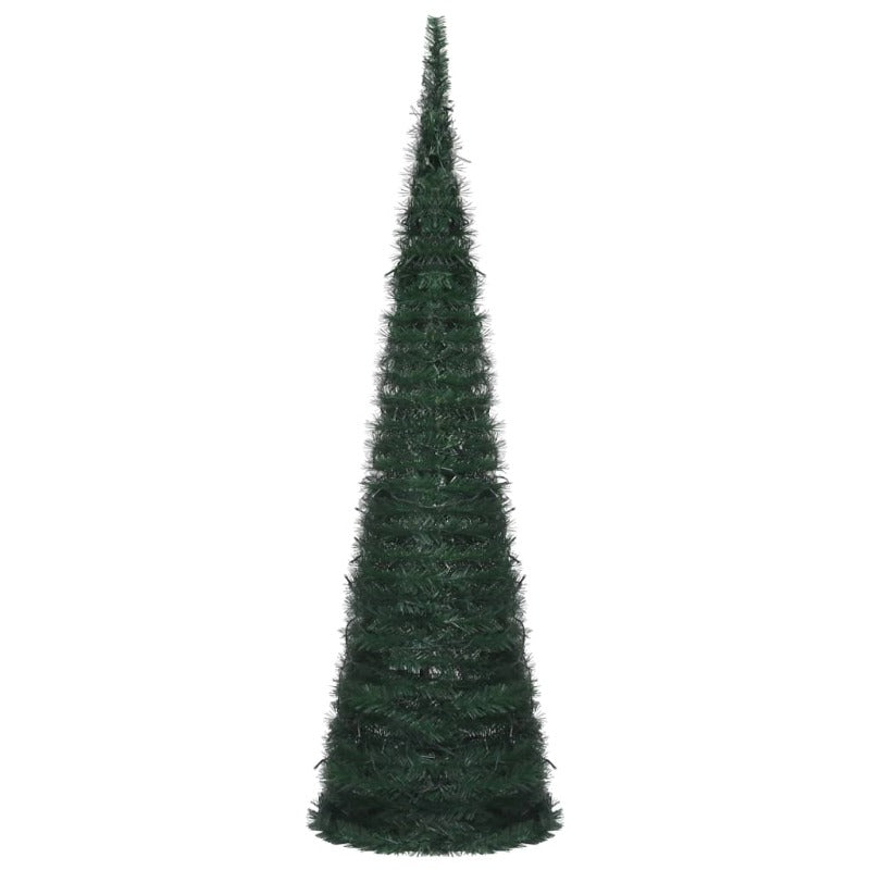 Vidaxl Pop-Up String Artificial Pre-Lit Christmas Tree Green 150 Cm
