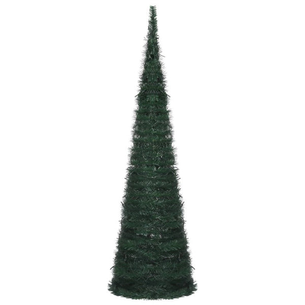 Vidaxl Pop Up String Artificial Pre Lit Christmas Tree Green 150 Cm Seasonal Decorations