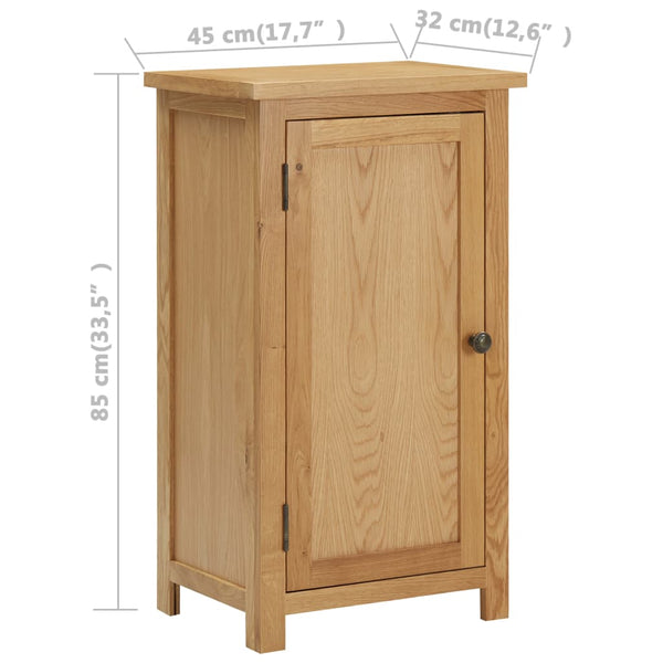 Cupboard 45X32x85 Cm Solid Oak Wood Cabinets & Cupboards