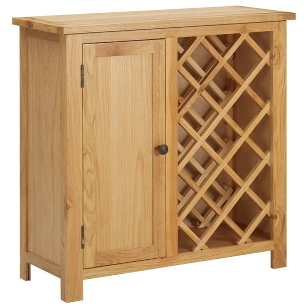 Racks Wine Cabinet For 11 Bottles 80X32x80 Cm Solid Oak Wood