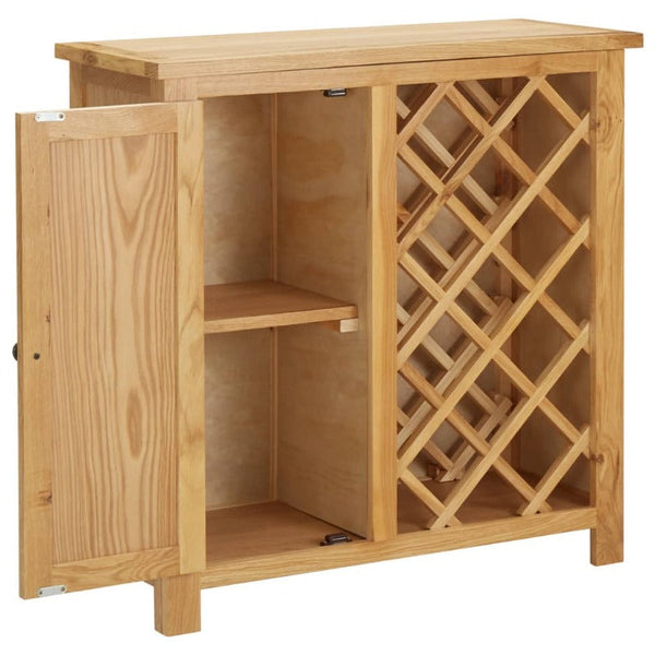 Racks Wine Cabinet For 11 Bottles 80X32x80 Cm Solid Oak Wood