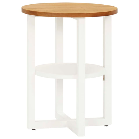 Solid Oak Wood Side Table With Shelf 40 Centimetre By 50 Home Furniture Side Tables