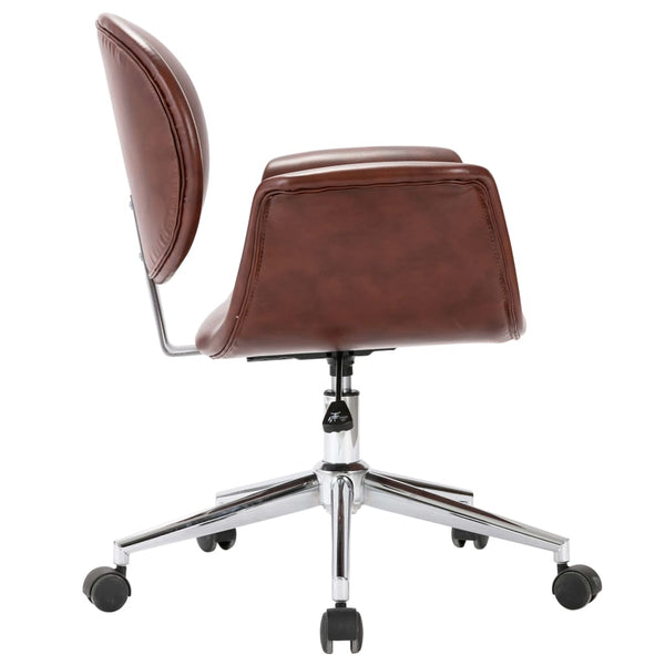 Office Chairs Swivel Office Chair Brown Faux Leather