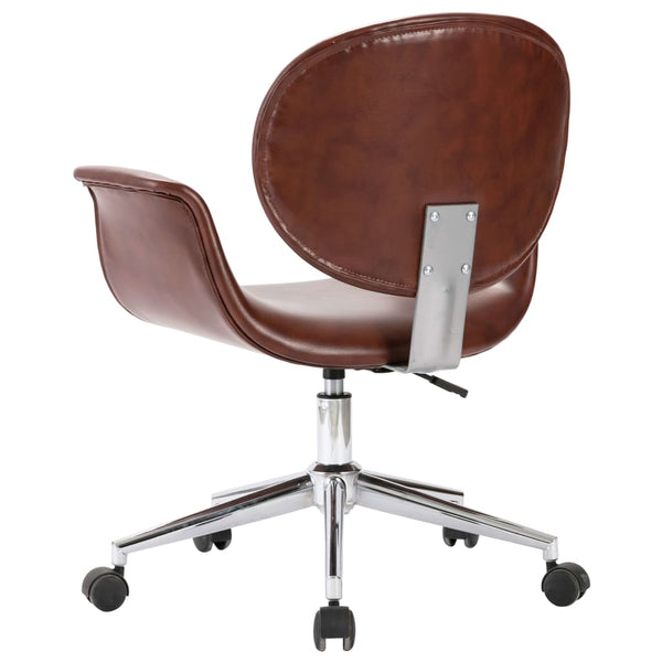 Office Chairs Swivel Office Chair Brown Faux Leather