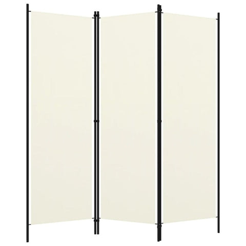 3 Panel Room Divider Cream White 150X180 Cm Screens & Room Dividers
