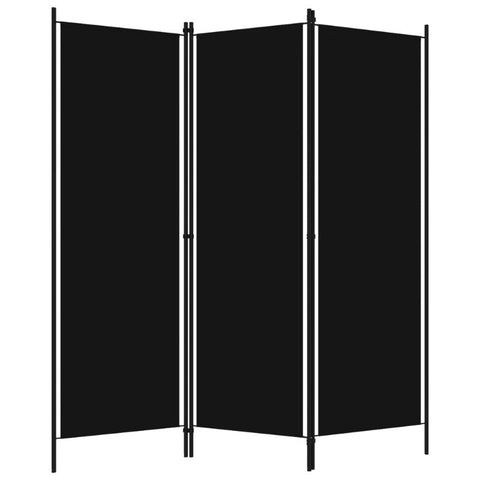3 Panel Room Divider Black 150X180 Cm Screens & Room Dividers