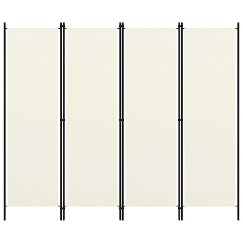 Vidaxl 4 Panel Room Divider White 200X180 Cm Screens & Room Dividers