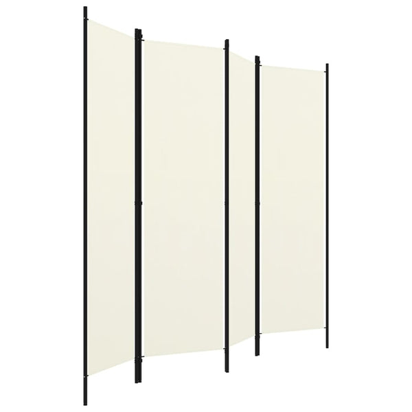 Vidaxl 4 Panel Room Divider White 200X180 Cm Screens & Room Dividers