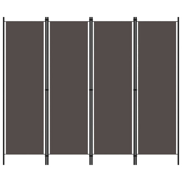 Vidaxl 4 Panel Room Divider Anthracite 200X180 Cm Screens & Room Dividers