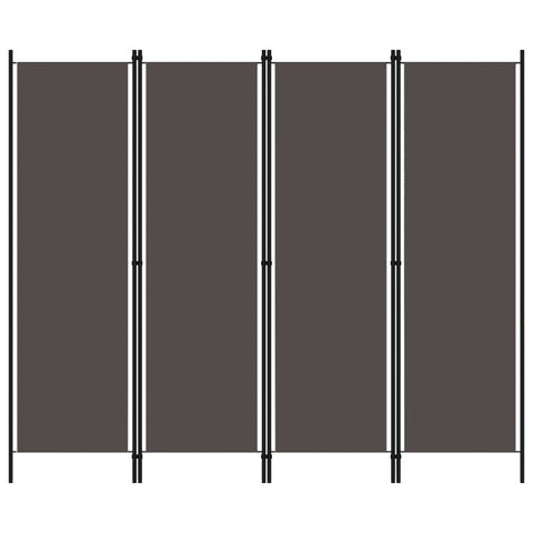 Vidaxl 4 Panel Room Divider Anthracite 200X180 Cm Screens & Room Dividers
