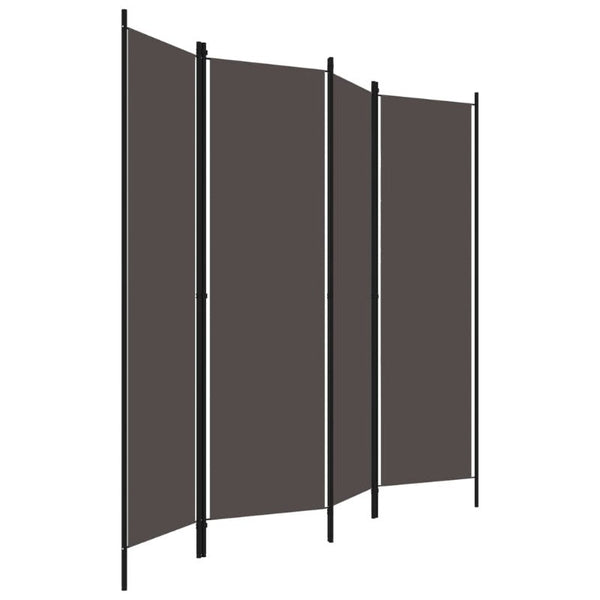 Vidaxl 4 Panel Room Divider Anthracite 200X180 Cm Screens & Room Dividers