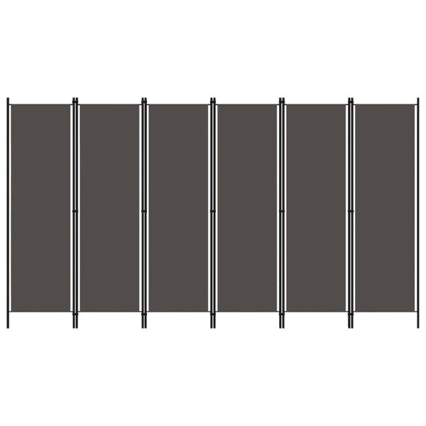 Vidaxl 6 Panel Room Divider Anthracite 300X180 Cm Screens & Room Dividers