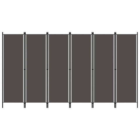 Vidaxl 6 Panel Room Divider Anthracite 300X180 Cm Screens & Room Dividers