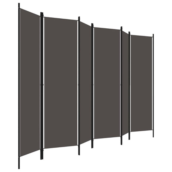Vidaxl 6 Panel Room Divider Anthracite 300X180 Cm Screens & Room Dividers