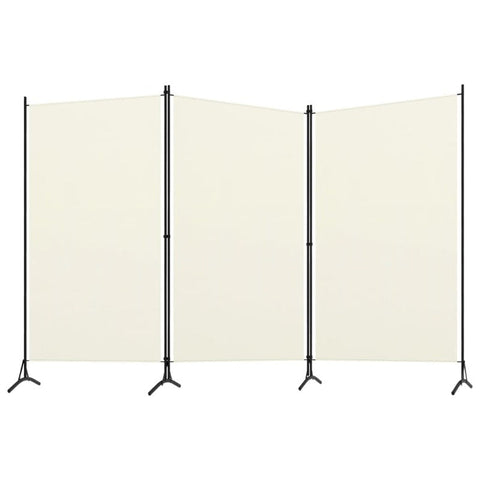 3 Panel Room Divider Cream 260X180 Cm Fabric Screens & Room Dividers