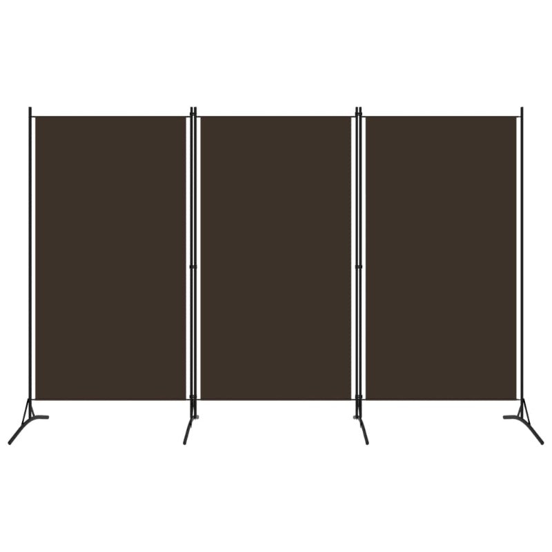Vidaxl 3 Panel Room Divider Brown 260X180 Cm Fabric Screens & Room Dividers